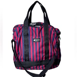 Lesportsac1974 Red and Blue Striped Tote